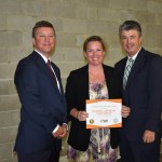 (L to R): President Bob Methvin, Dagney Johnson, Attorney General Steve Marshall