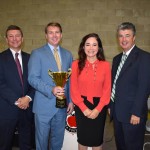 (L to R): President Bob Methvin, Clay Martin, Tara Helms, Attorney General Steve Marshall
Martin & Helms, PC, received The Attorney General’s Cup for the second year in a row, with other honors to other firms awarded in categories based on the firm’s size